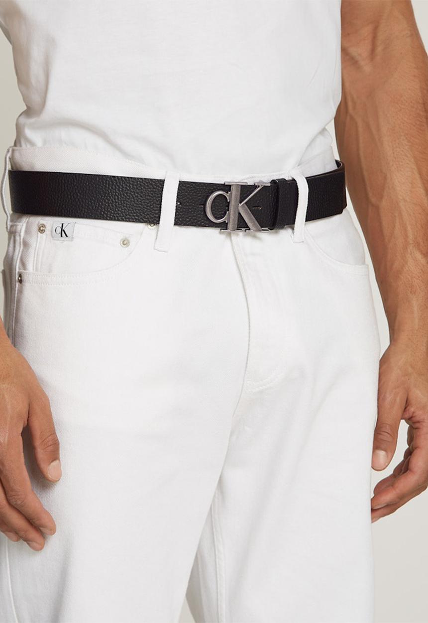 Calvin Klein - Mono Plaque Lthr Belt 40Mm Pb - Black