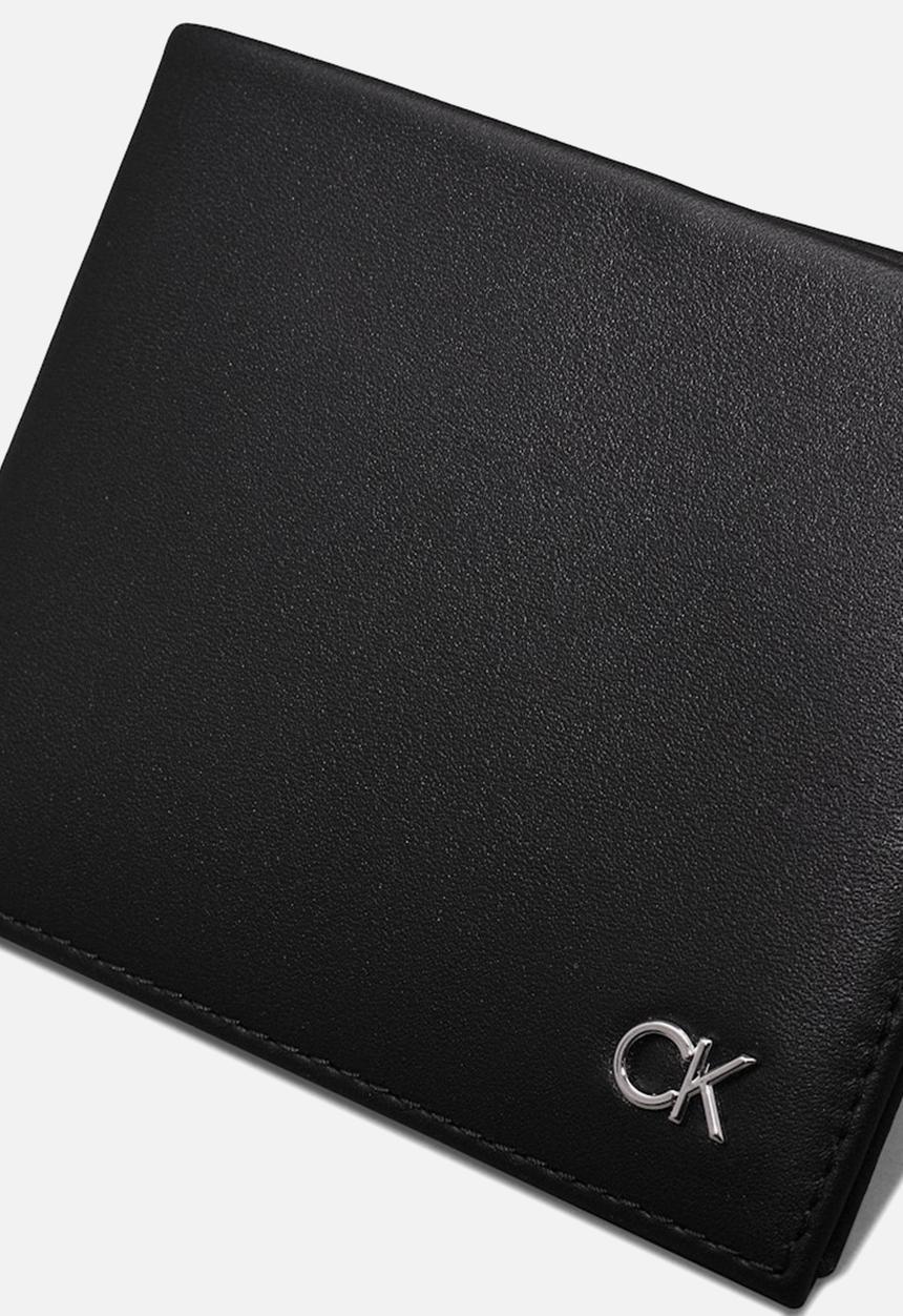Calvin Klein - Metal Ck Bifold 6Cc W/Bill - Ck Black Smooth