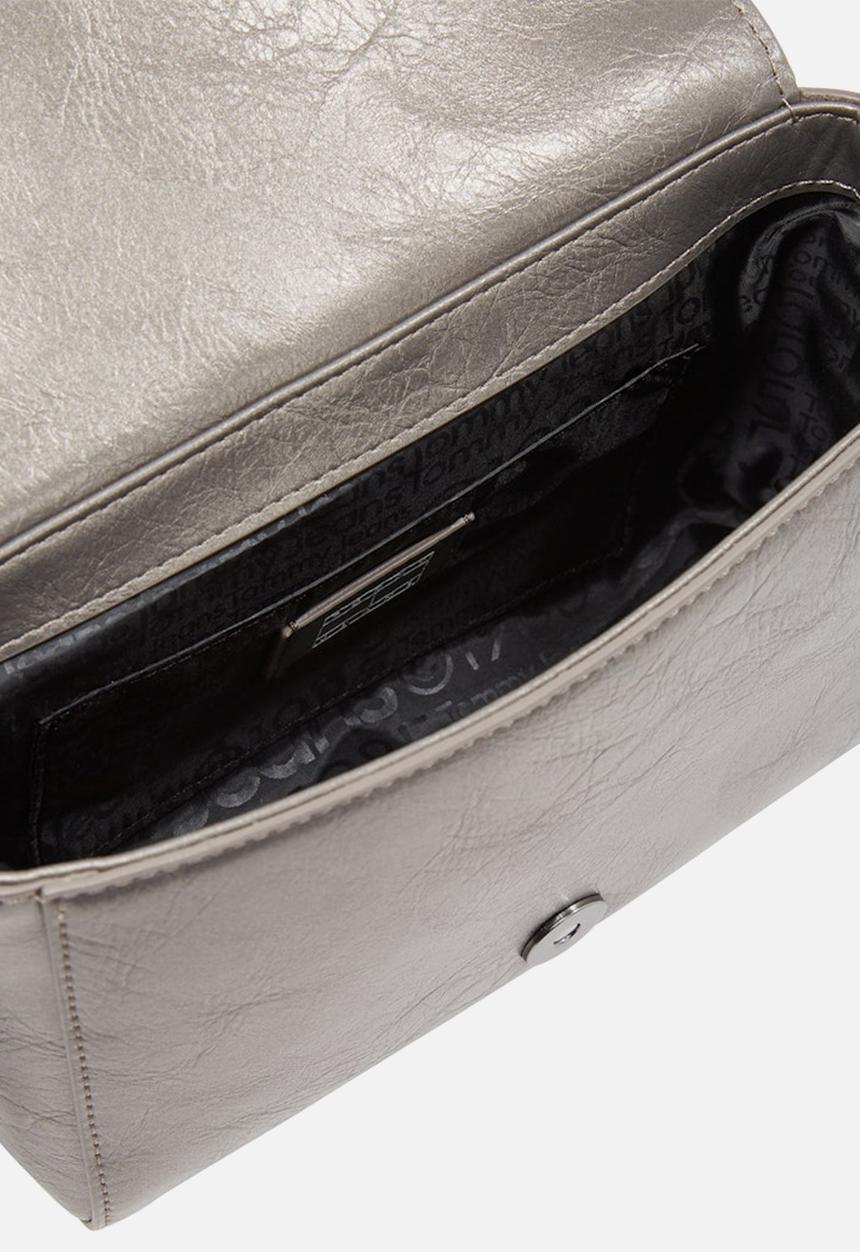 Tommy Hilfiger - City bold flap crossbody - silver