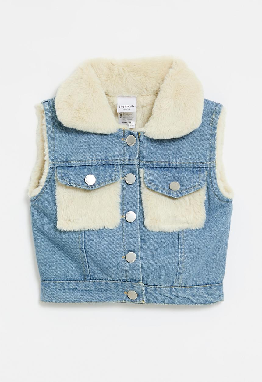 Pop Candy - Denim gilet - blue