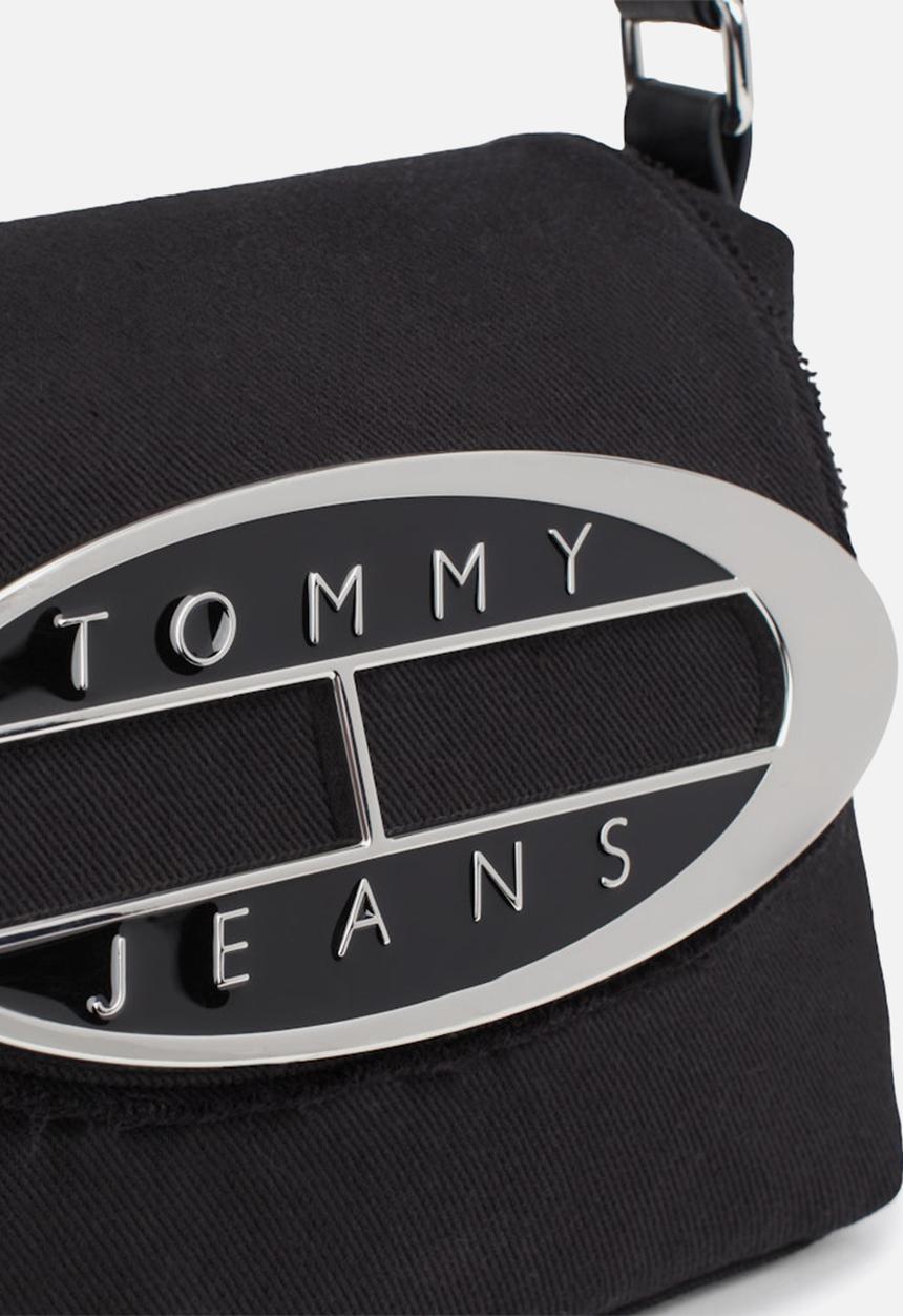 Tommy Hilfiger - Denim on denim shoulder bag - black