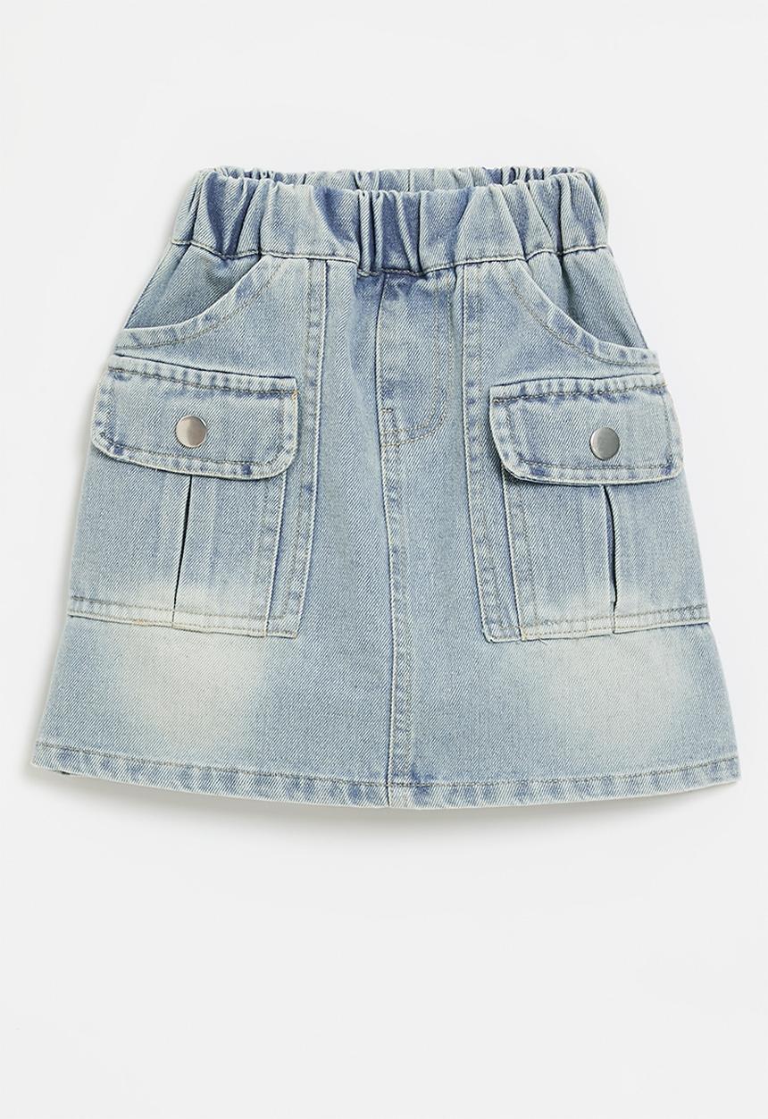 Pop Candy - Utility skirt - stonewash
