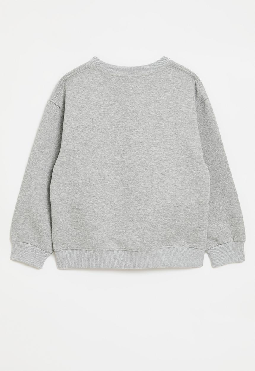 Pop Candy - Bow print sweat top - grey