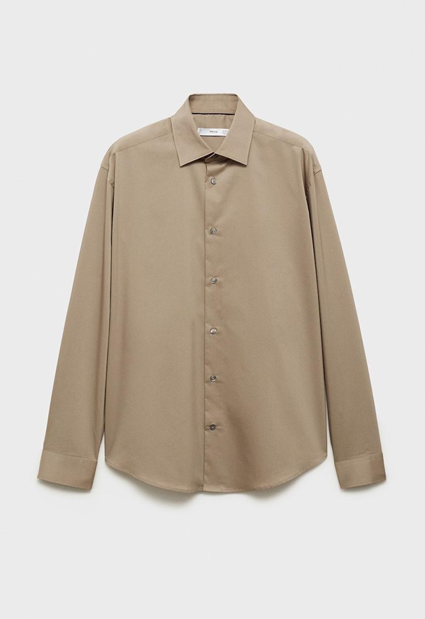 MANGO - Shirt play - light brown