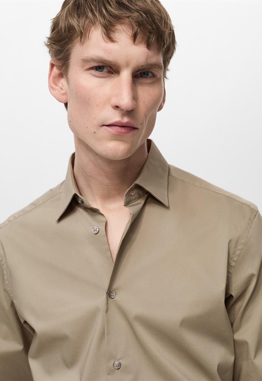 MANGO - Shirt play - light brown
