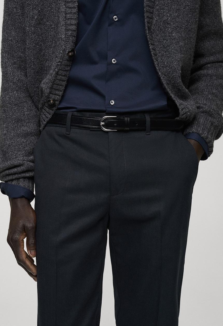 MANGO - Trousers Nicco - Navy