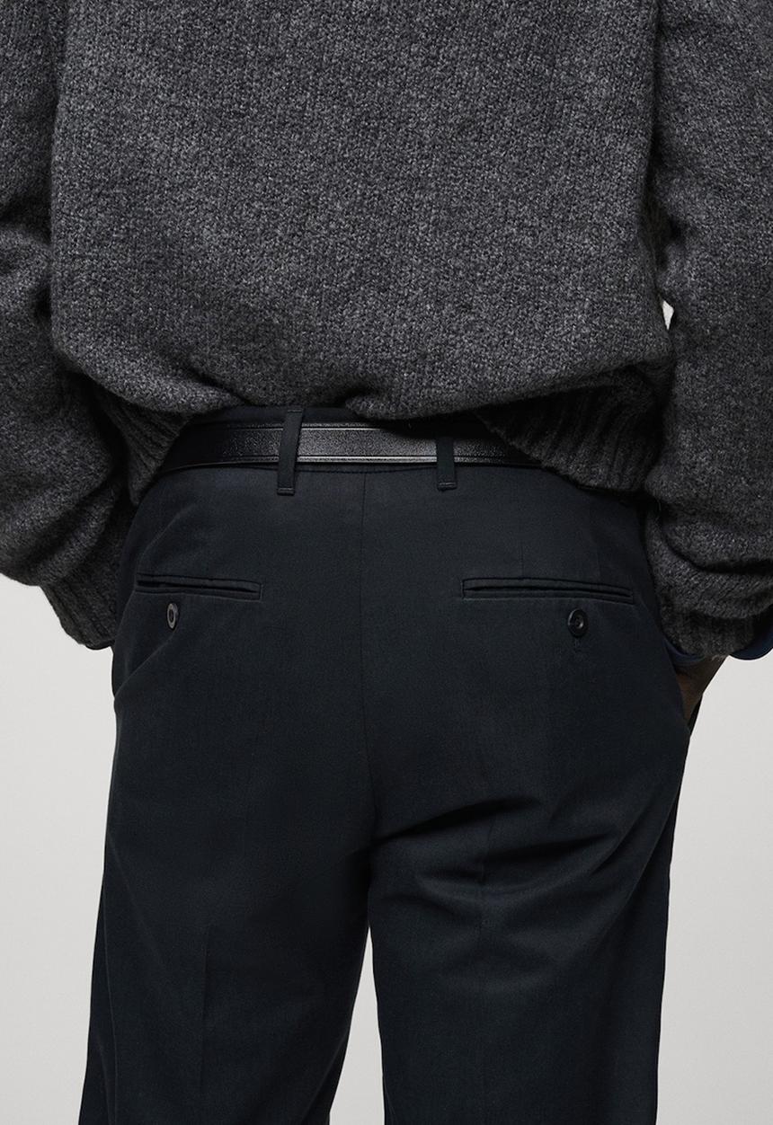 MANGO - Trousers Nicco - Navy