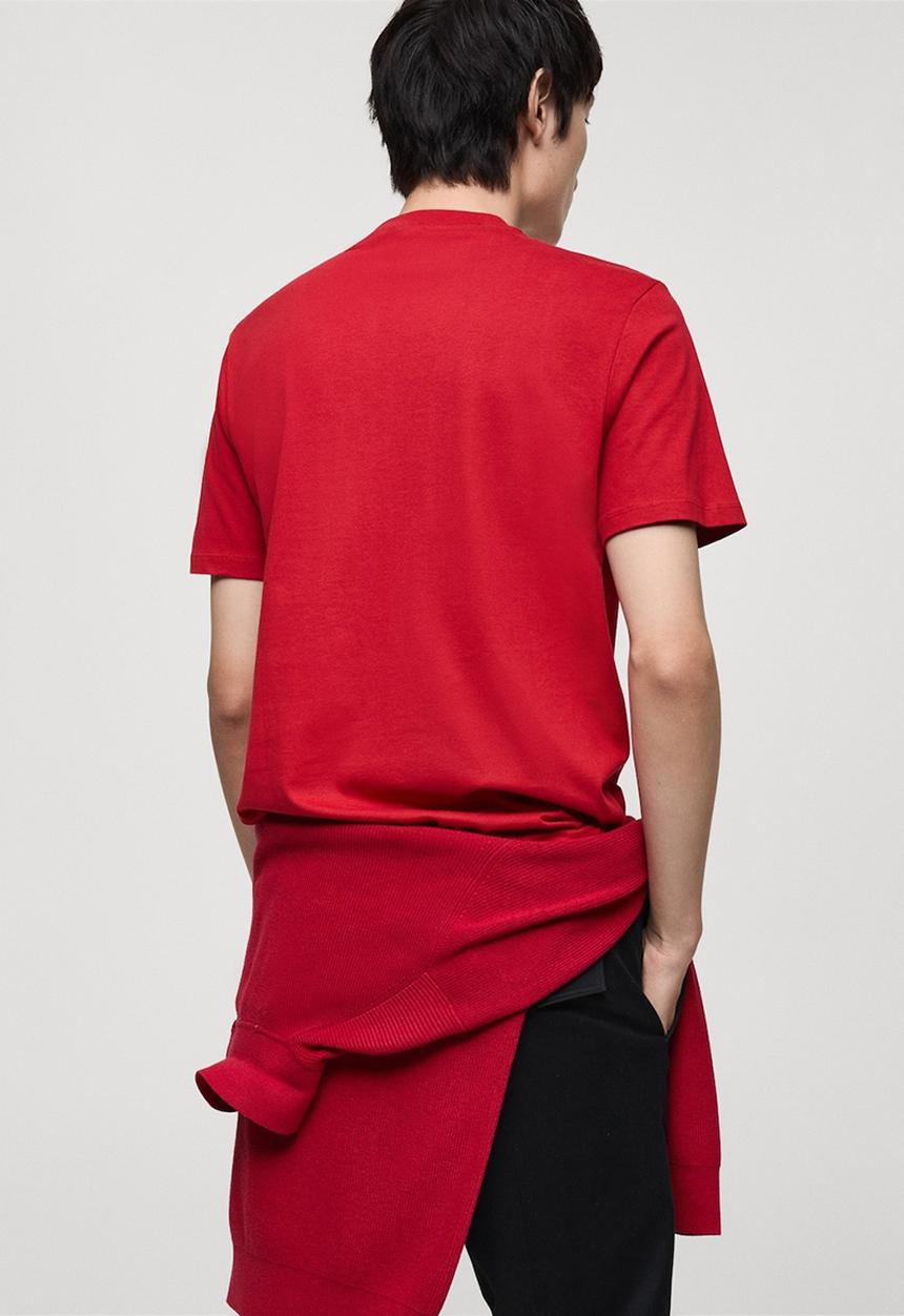 MANGO - T-Shirt Garter - Red