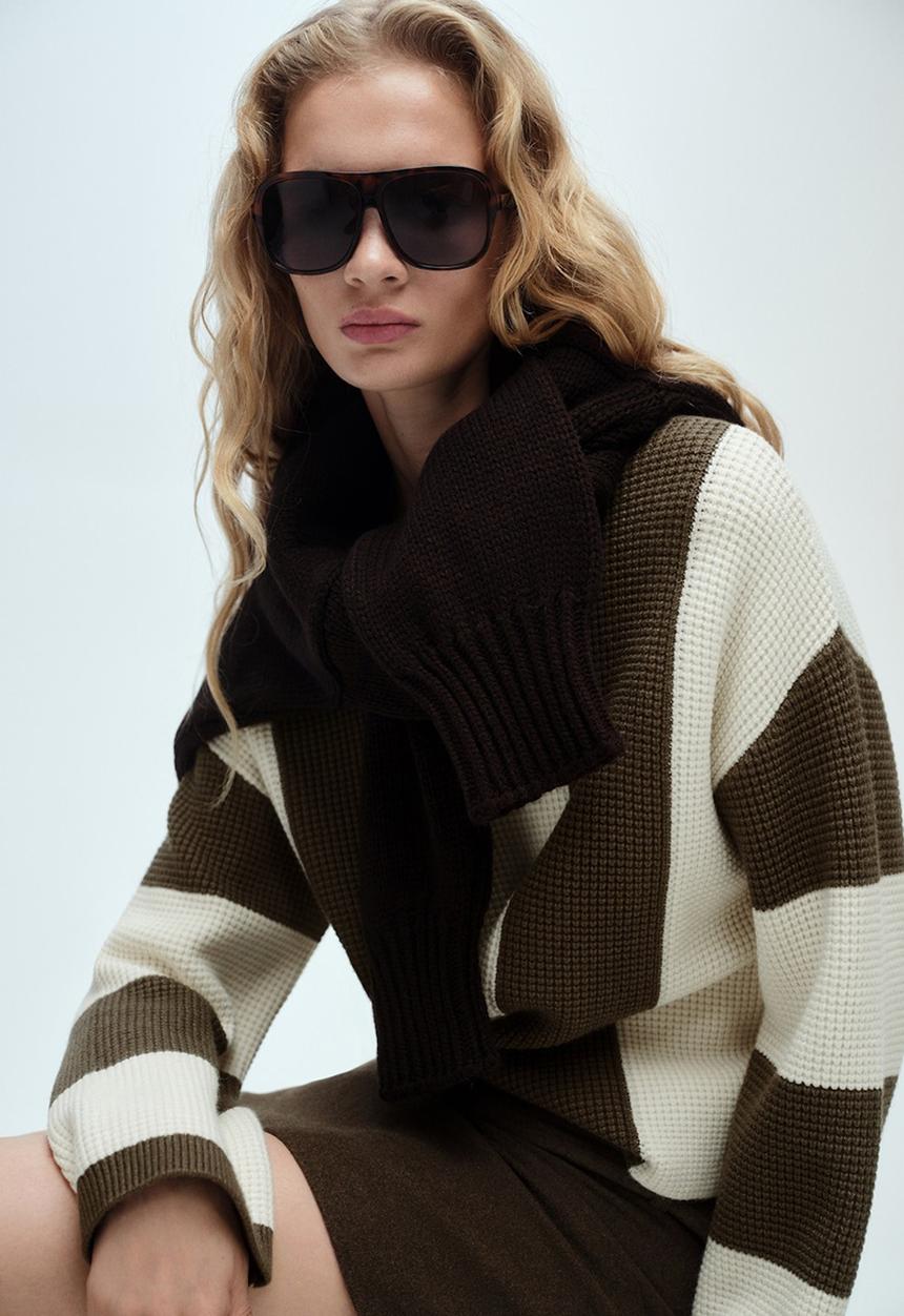 MANGO - Sweater Pitera - Khaki