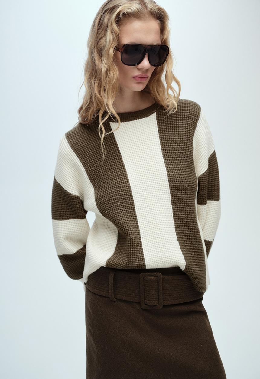 MANGO - Sweater Pitera - Khaki