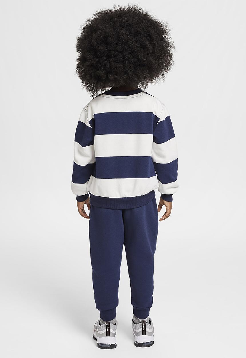 Nike - Nkn n nsw club snl stripe crew - midnight navy