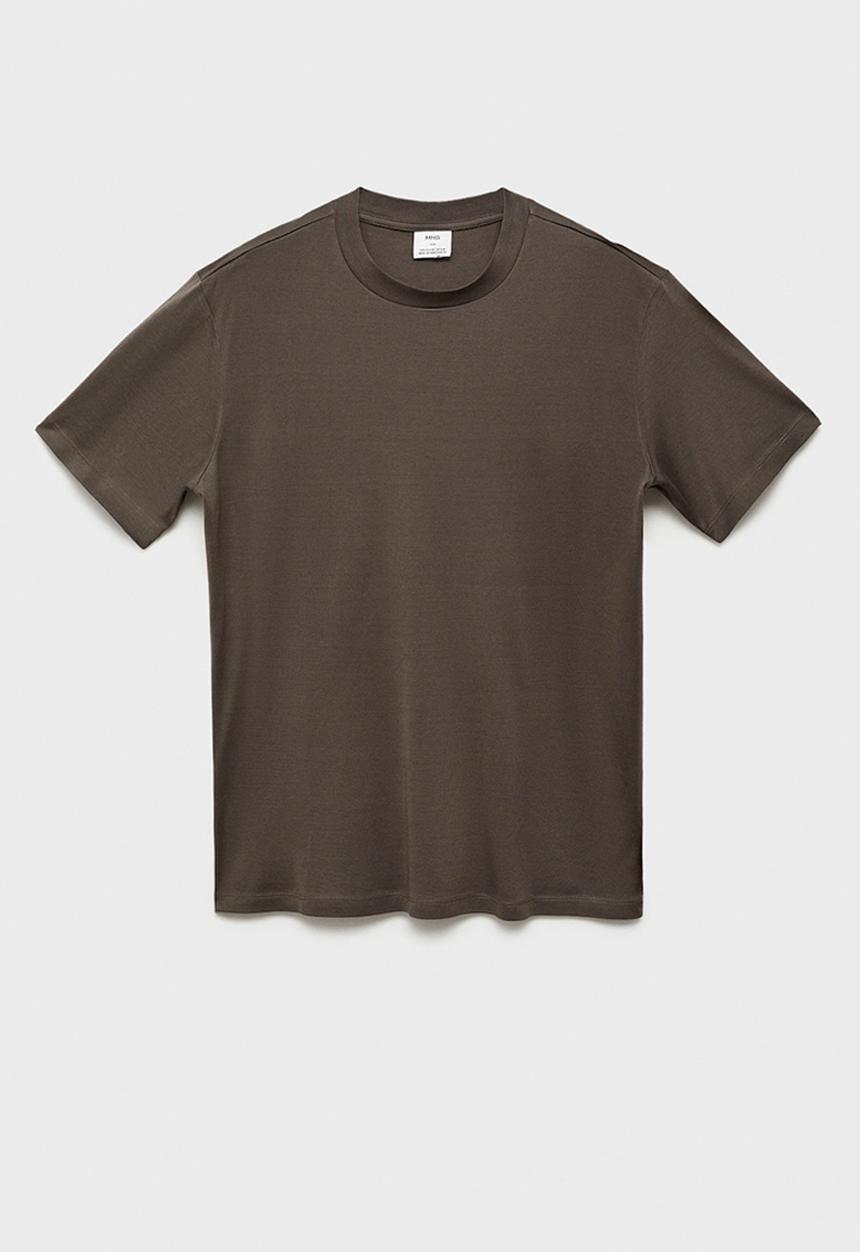 MANGO - T-Shirt below - dark grey 