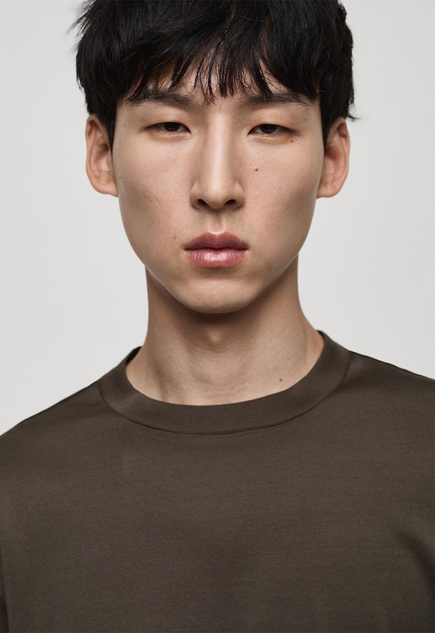 MANGO - T-Shirt below - dark grey 