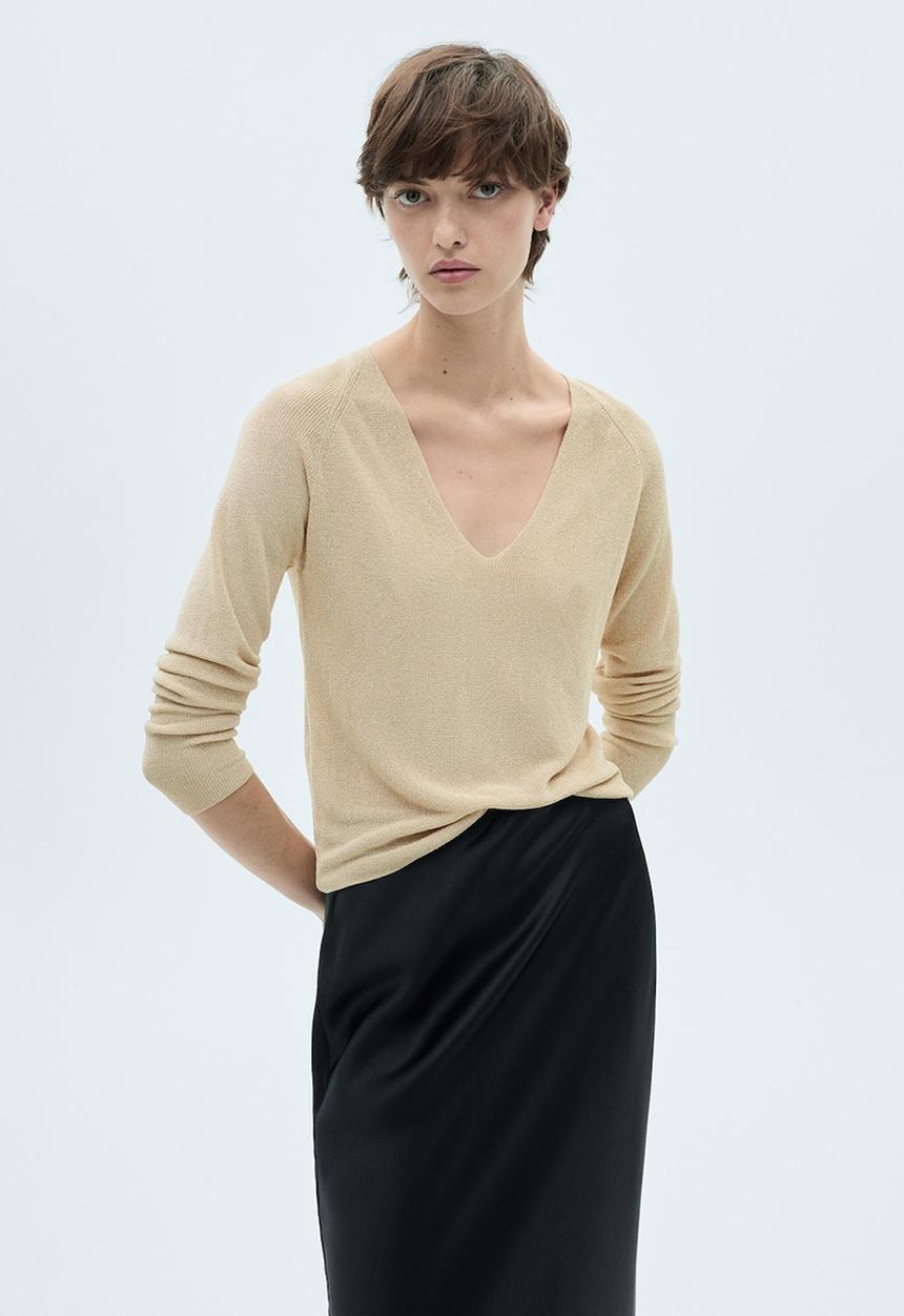 MANGO - Sweater Kling - Gold1