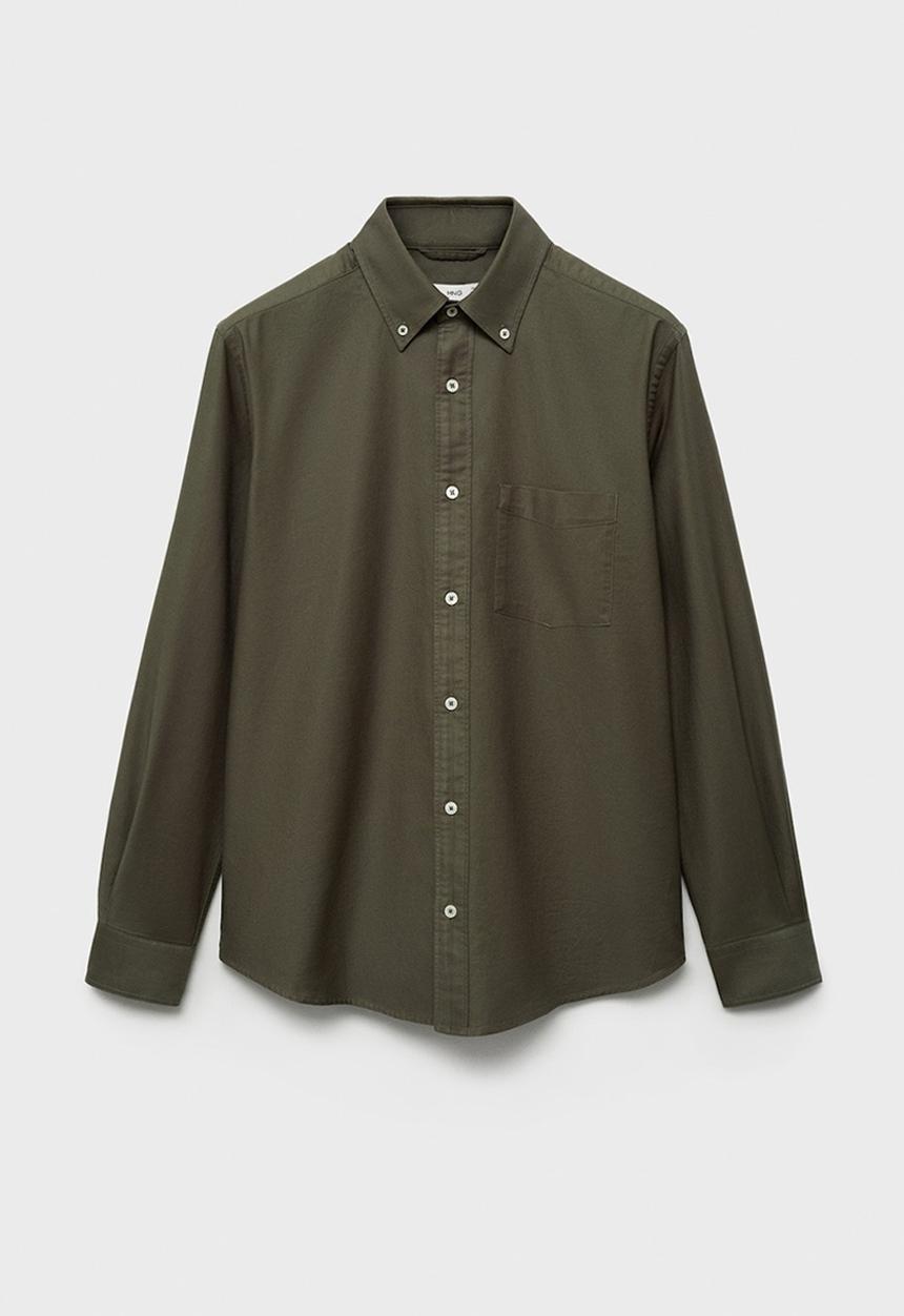 MANGO - Shirt oxford1 - khaki