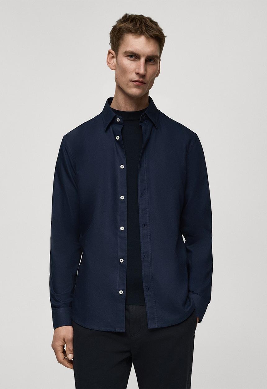 MANGO - Shirt oxford - navy