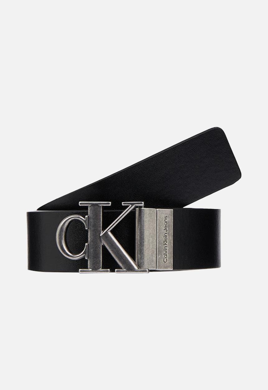 Calvin Klein - Mono Rev/Adj Lthr Belt 35mm - Black/Cognac