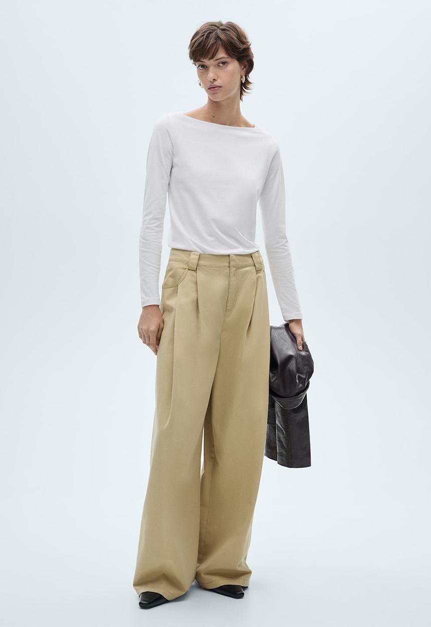 MANGO - T-Shirt Saco - White