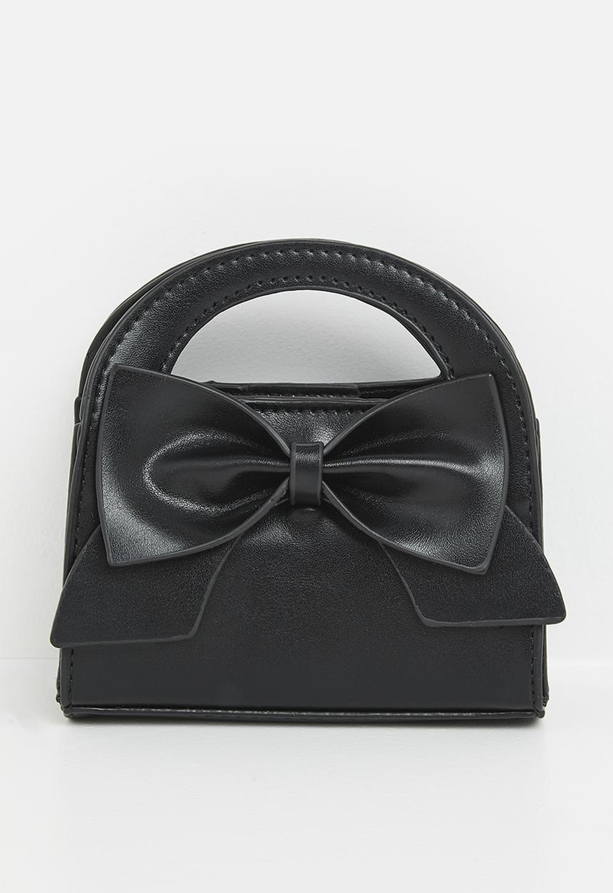 Pop Candy - Bow décor hand bag - black