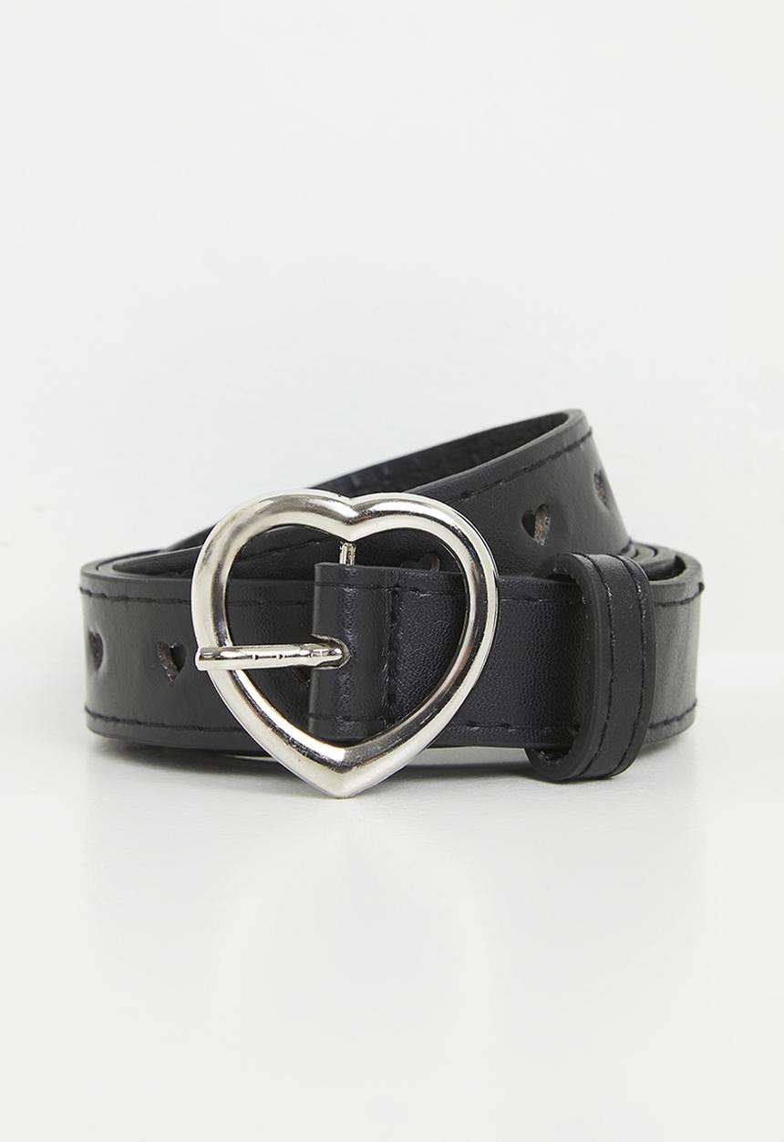 Pop Candy - Heart shaped belt - black
