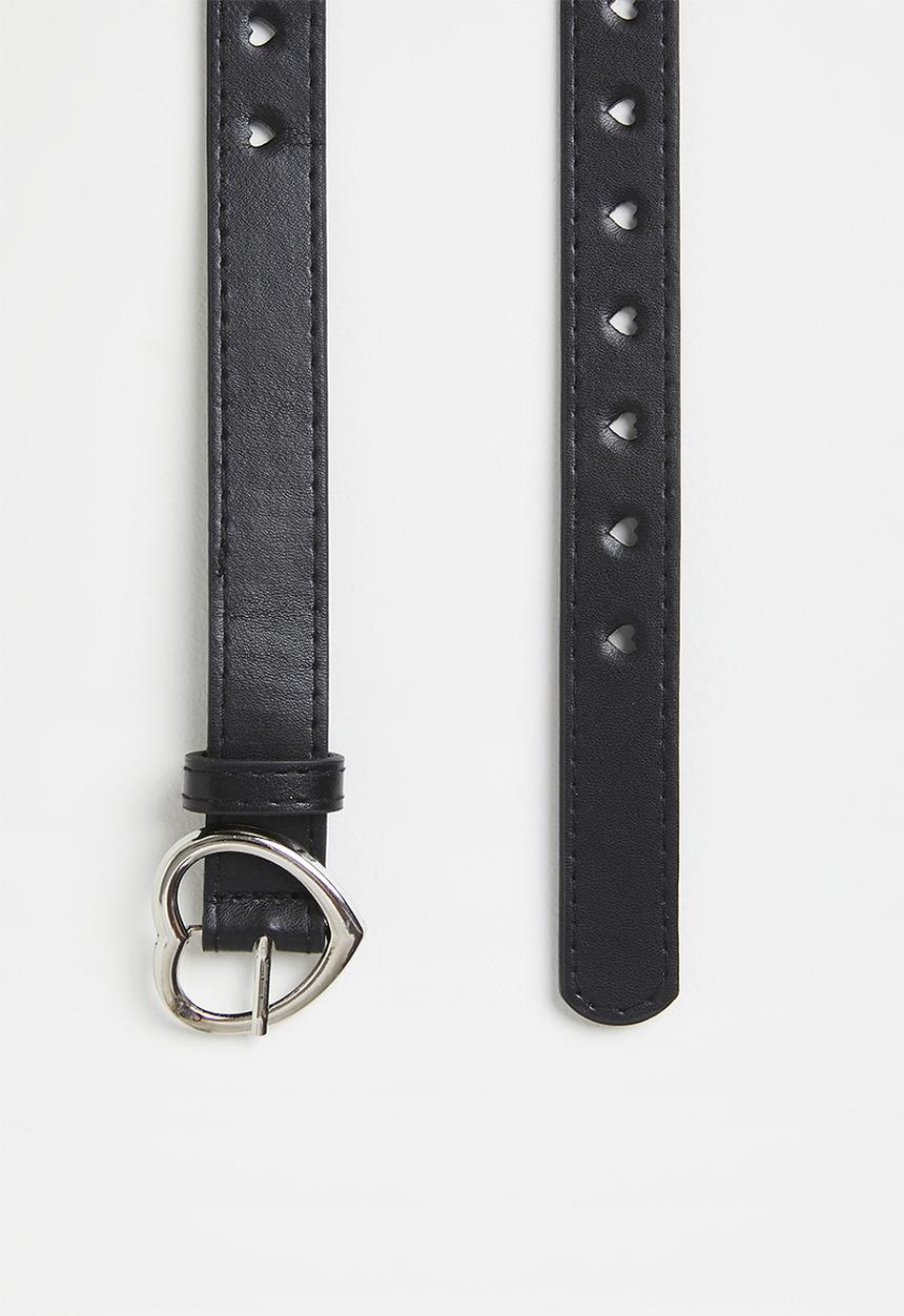 Pop Candy - Heart shaped belt - black