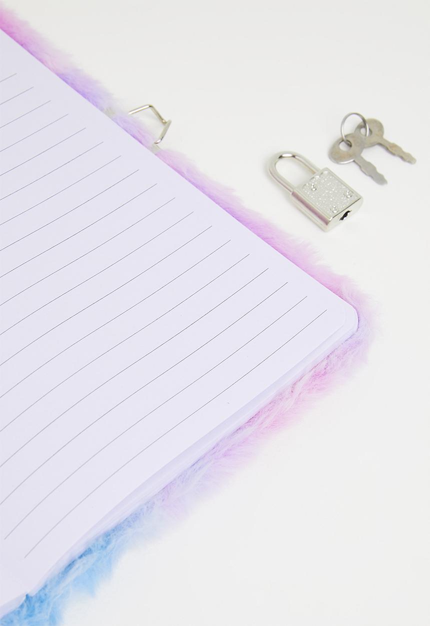 Pop Candy - Plush unicorn lock diary-multi