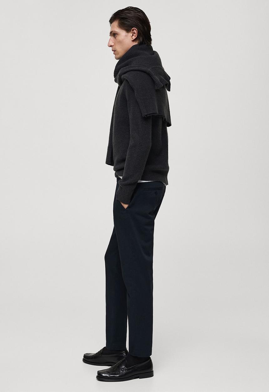 MANGO - Trousers Prato  - Navy