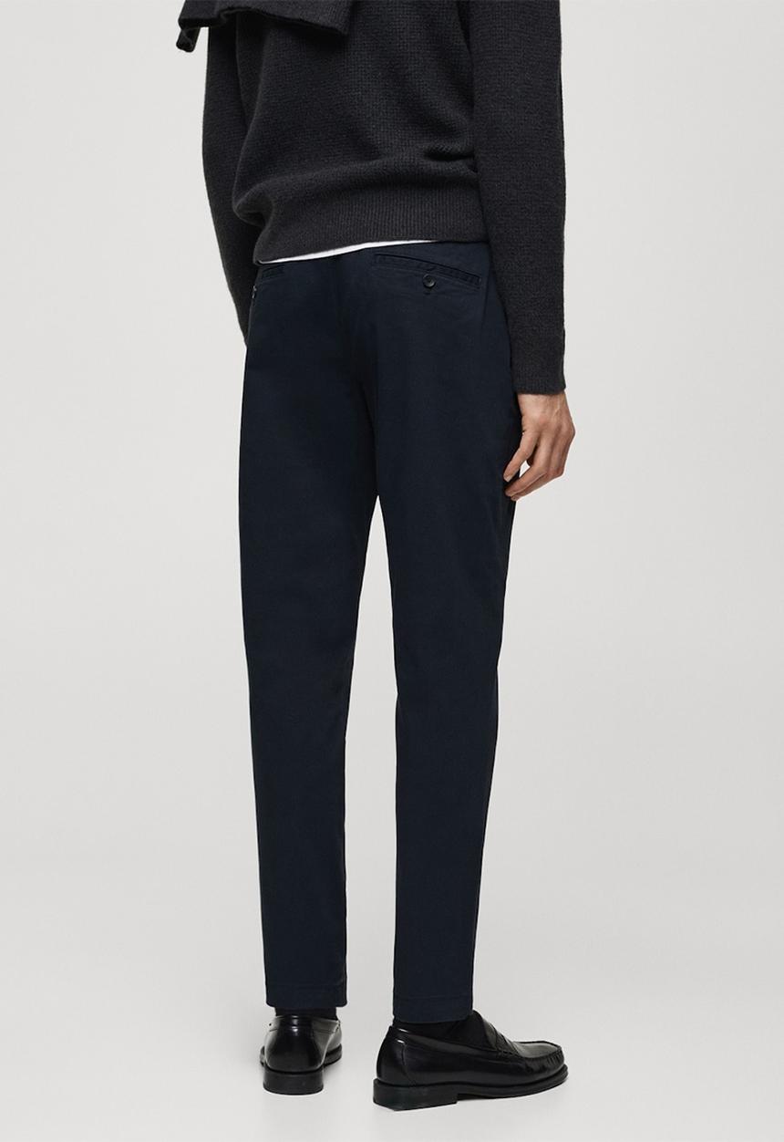 MANGO - Trousers Prato  - Navy