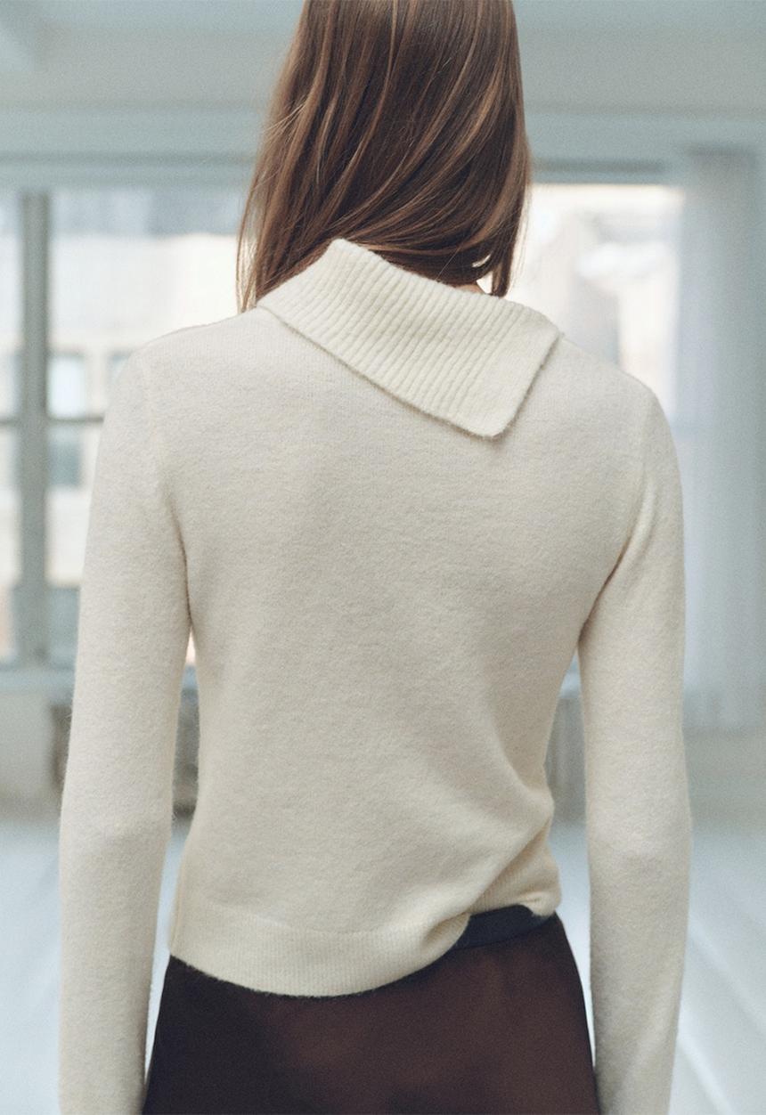 MANGO - Sweater Pulguita - Light Beige