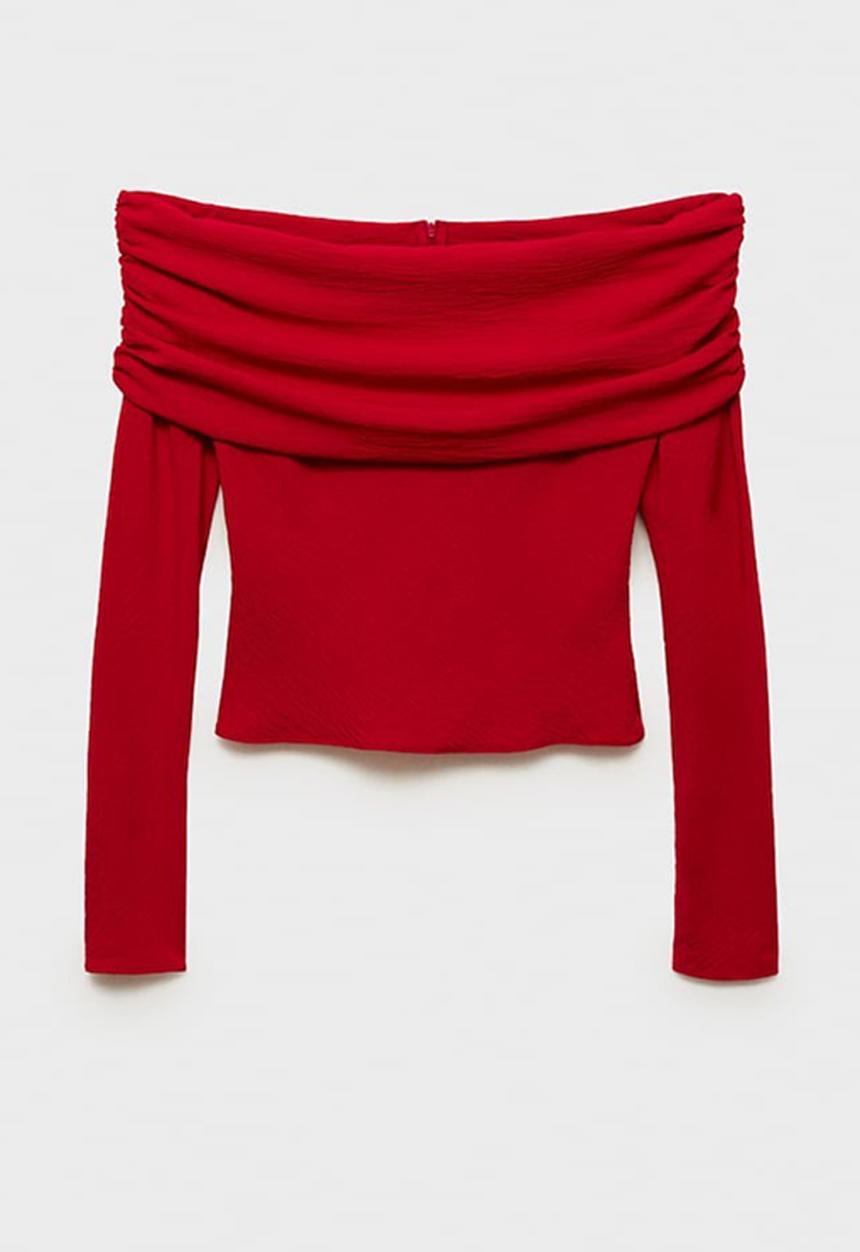 MANGO - Blouse Blush - Red