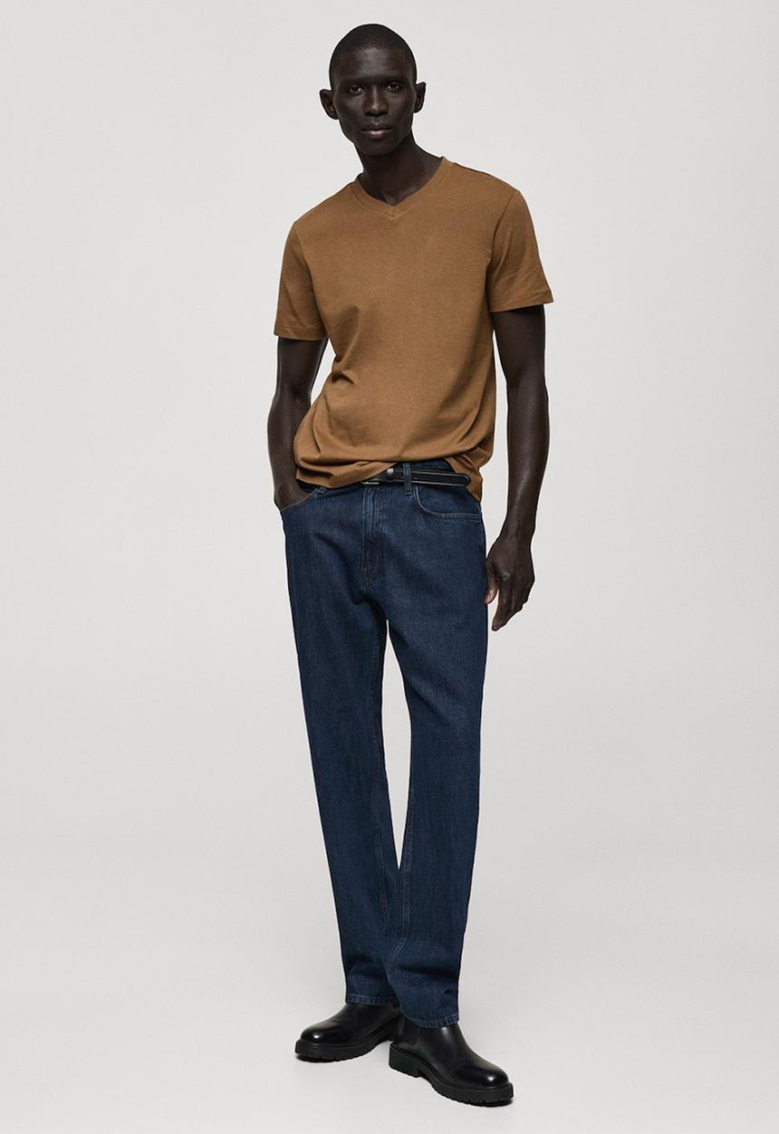 MANGO - T-Shirt Chelsea - Tobacco-Brown