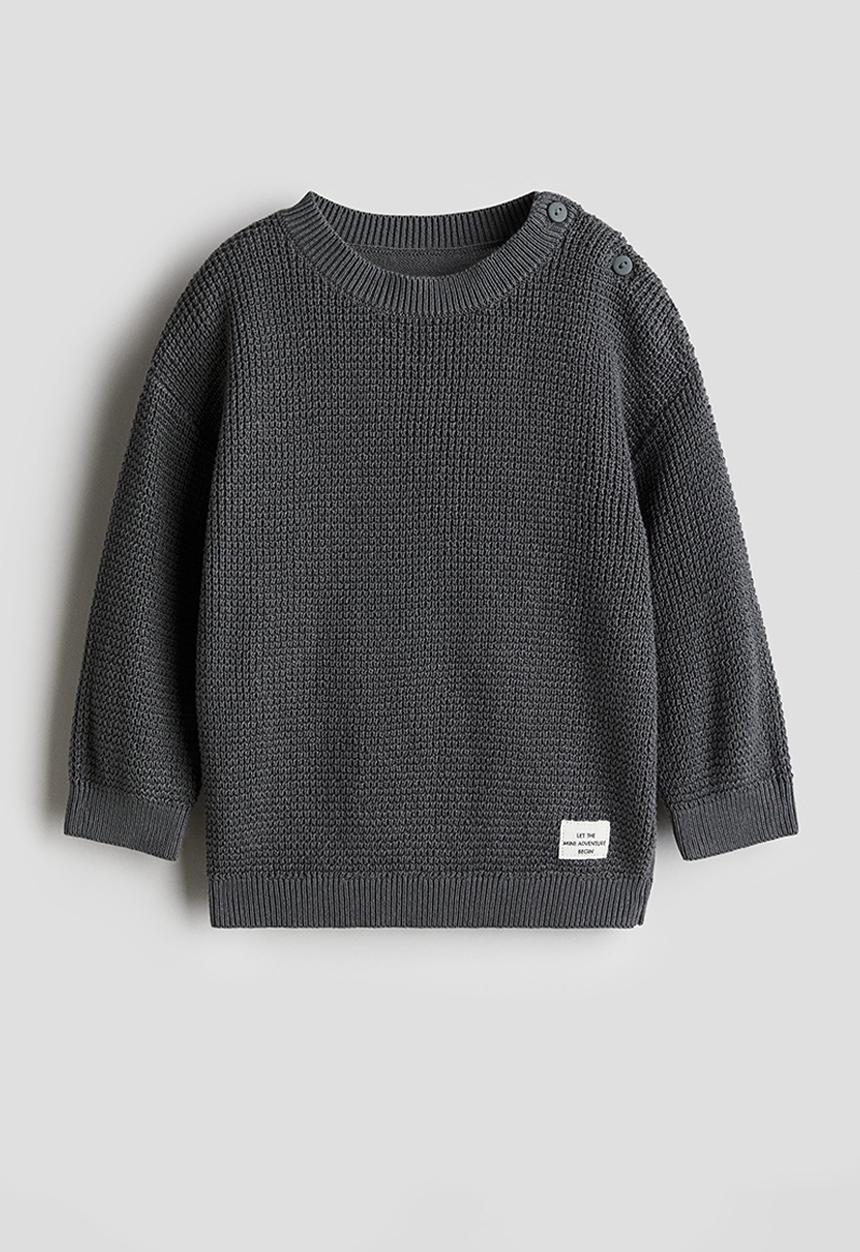 H&M - Cotton-knit jumper - dark grey