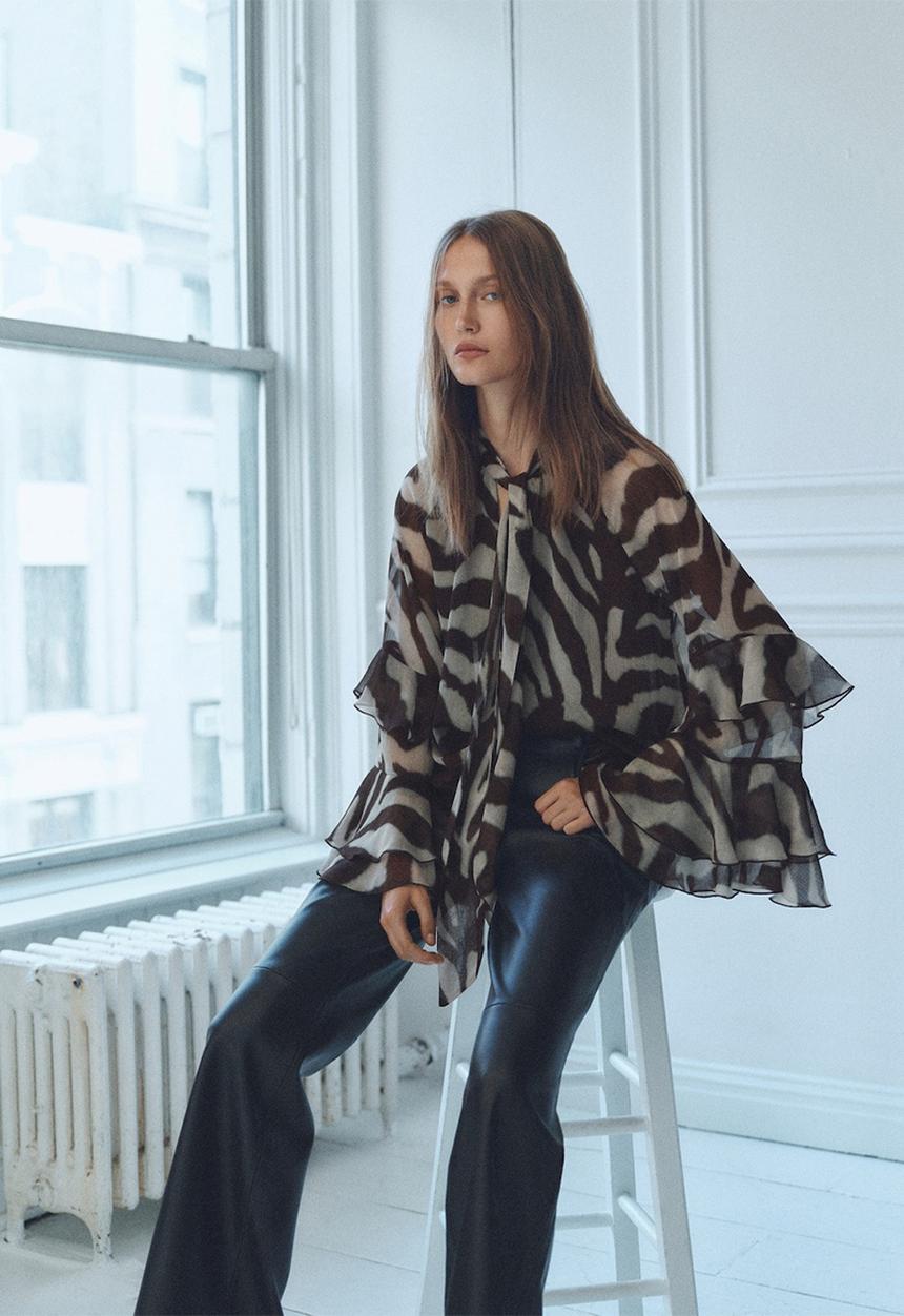 MANGO - Blouse Sonja2 - Brown