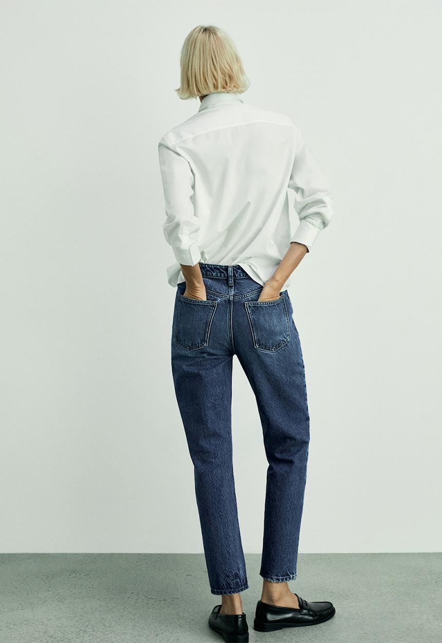 MANGO - Jeans mom2000 - open blue