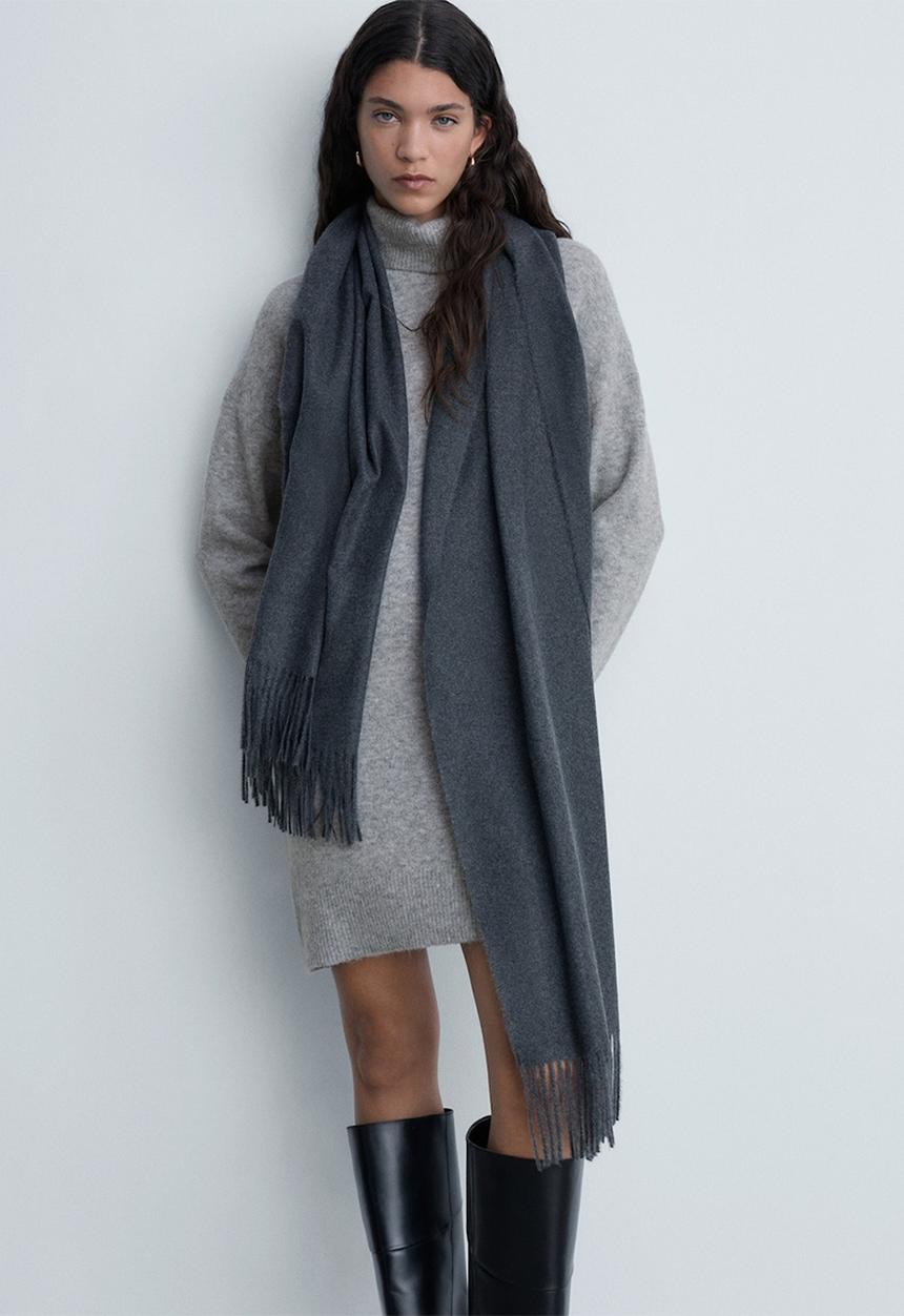 MANGO - Dress Taldote - Medium Gray