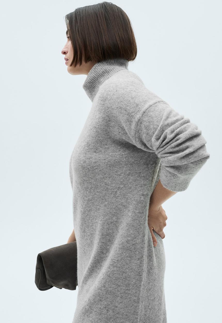 MANGO - Dress Taldote - Medium Gray