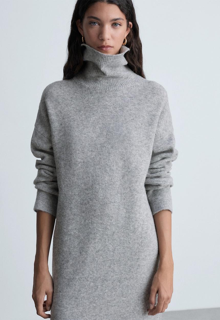 MANGO - Dress Taldote - Medium Gray