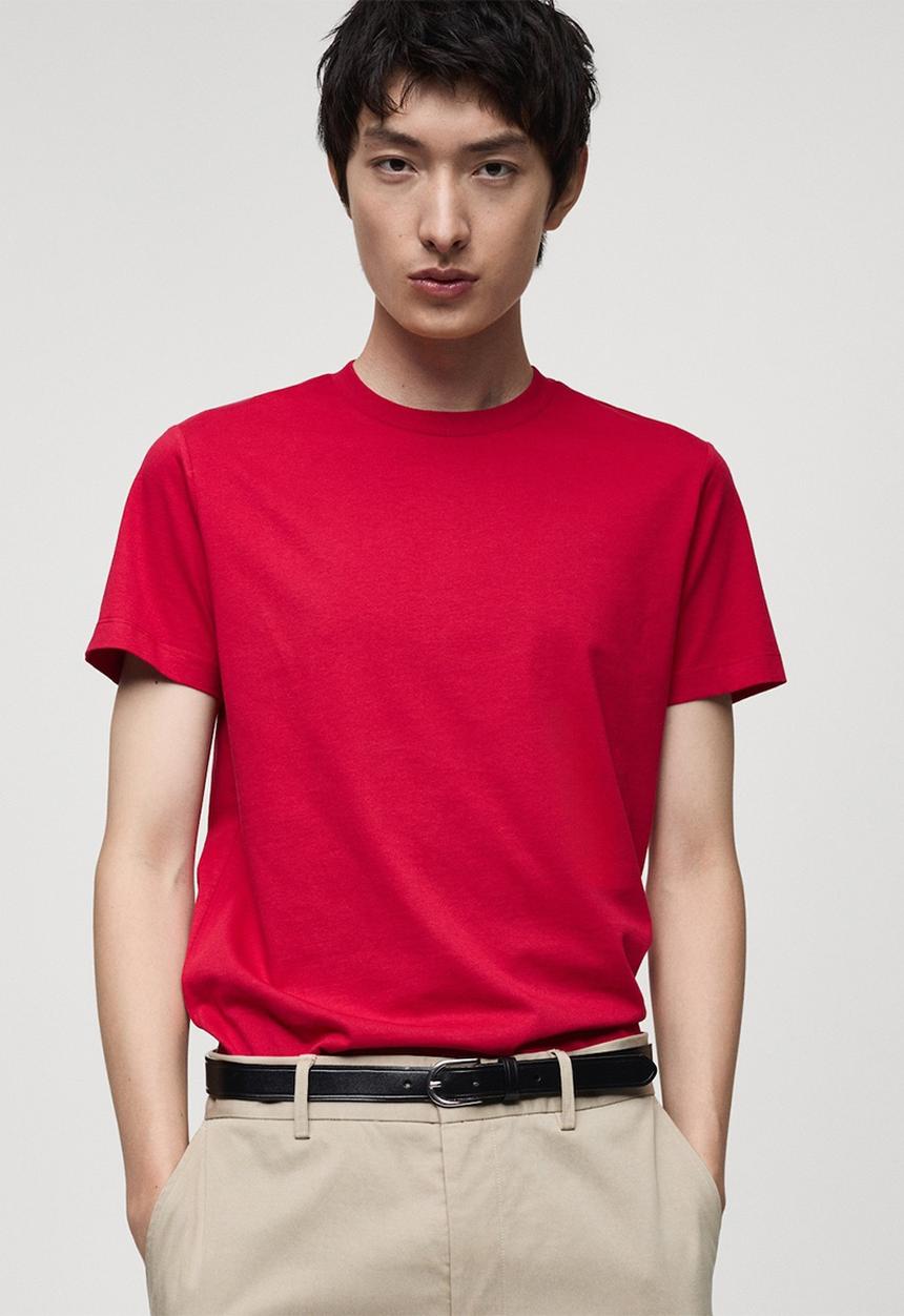 MANGO - T-shirt cherloh-h - red