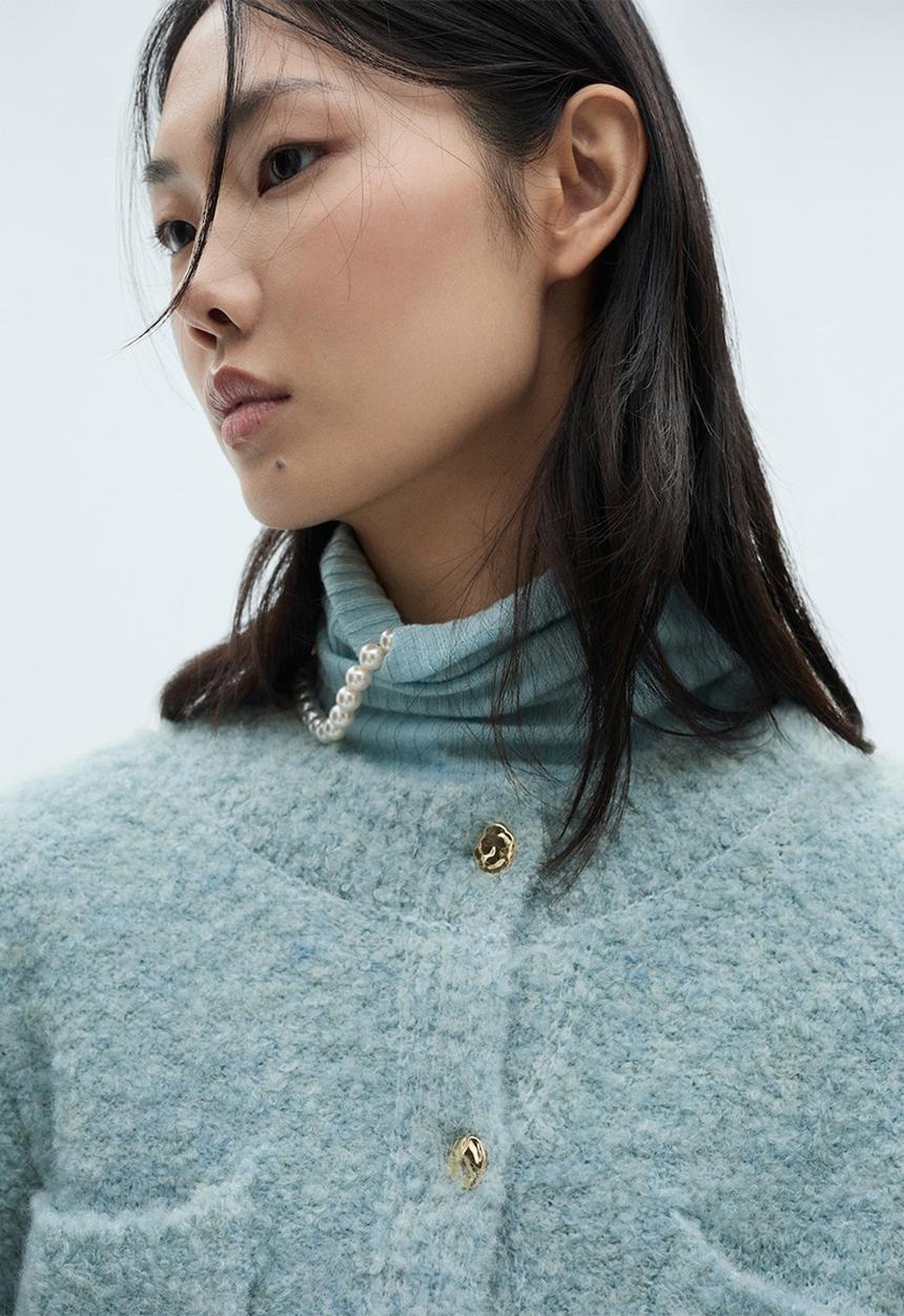 MANGO - Jacket Botijo - Mid-Blue