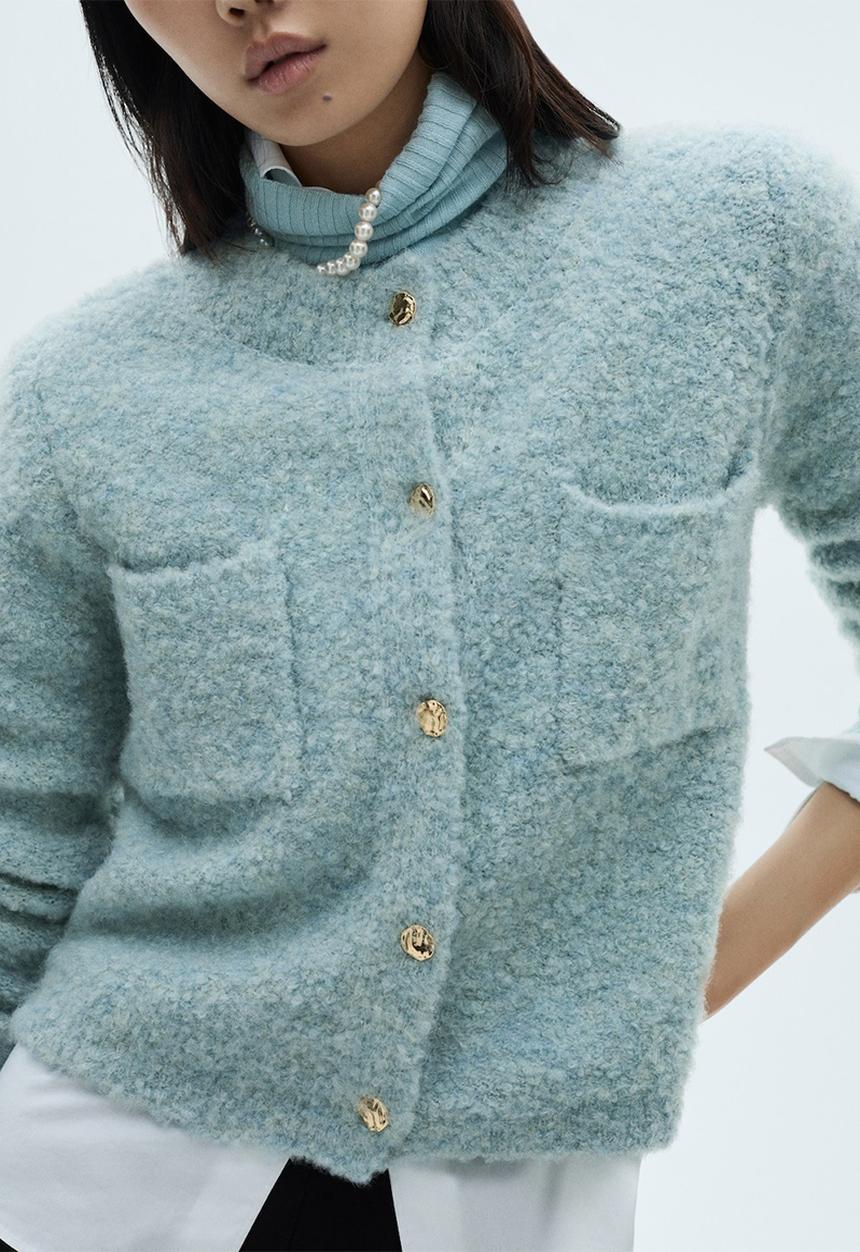 MANGO - Jacket Botijo - Mid-Blue