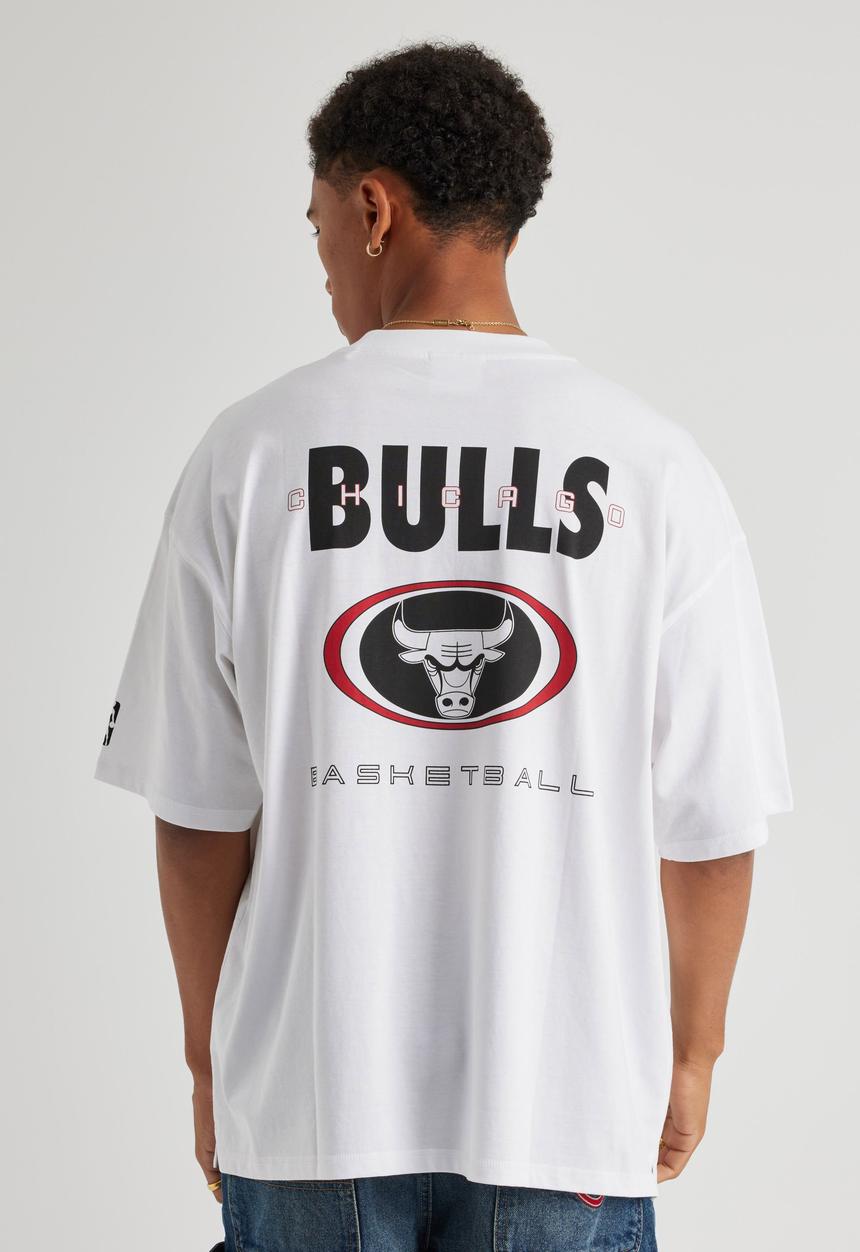 Factorie - Box Fit NBA T-shirt - Lcn NBA White/Bulls Y2K