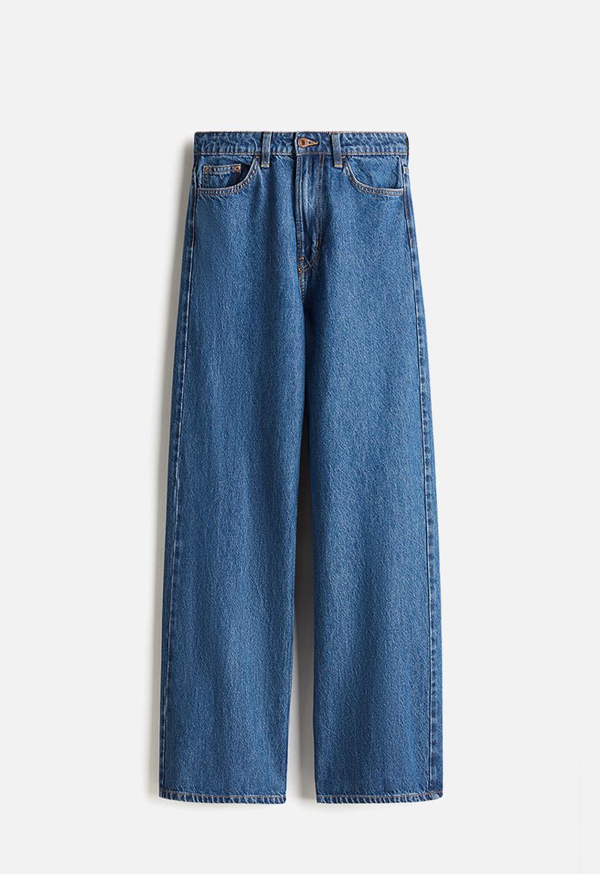 H&M - Wide ultra high jeans - denim blue
