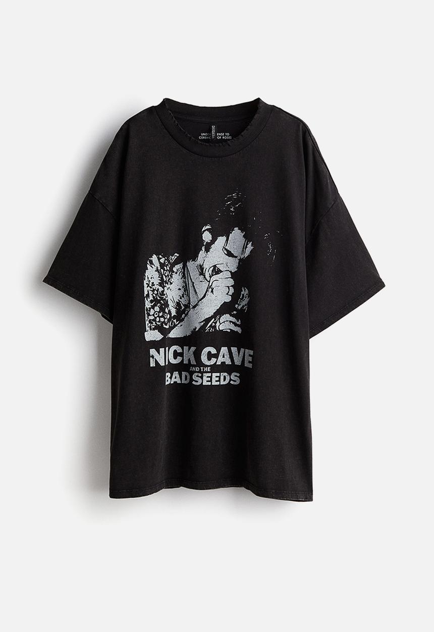 H&M - Oversized printed T-shirt - black nick cave