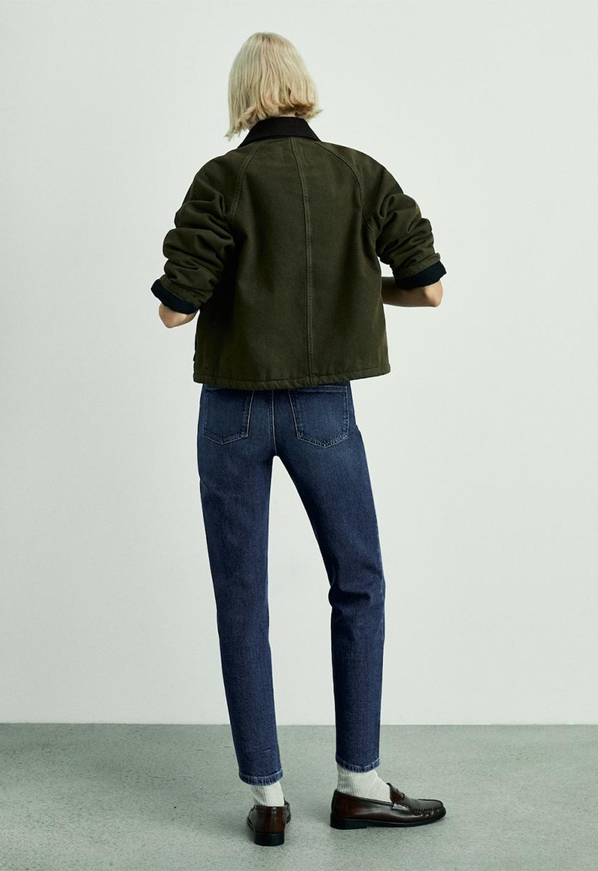 MANGO - Jeans newmom - open blue