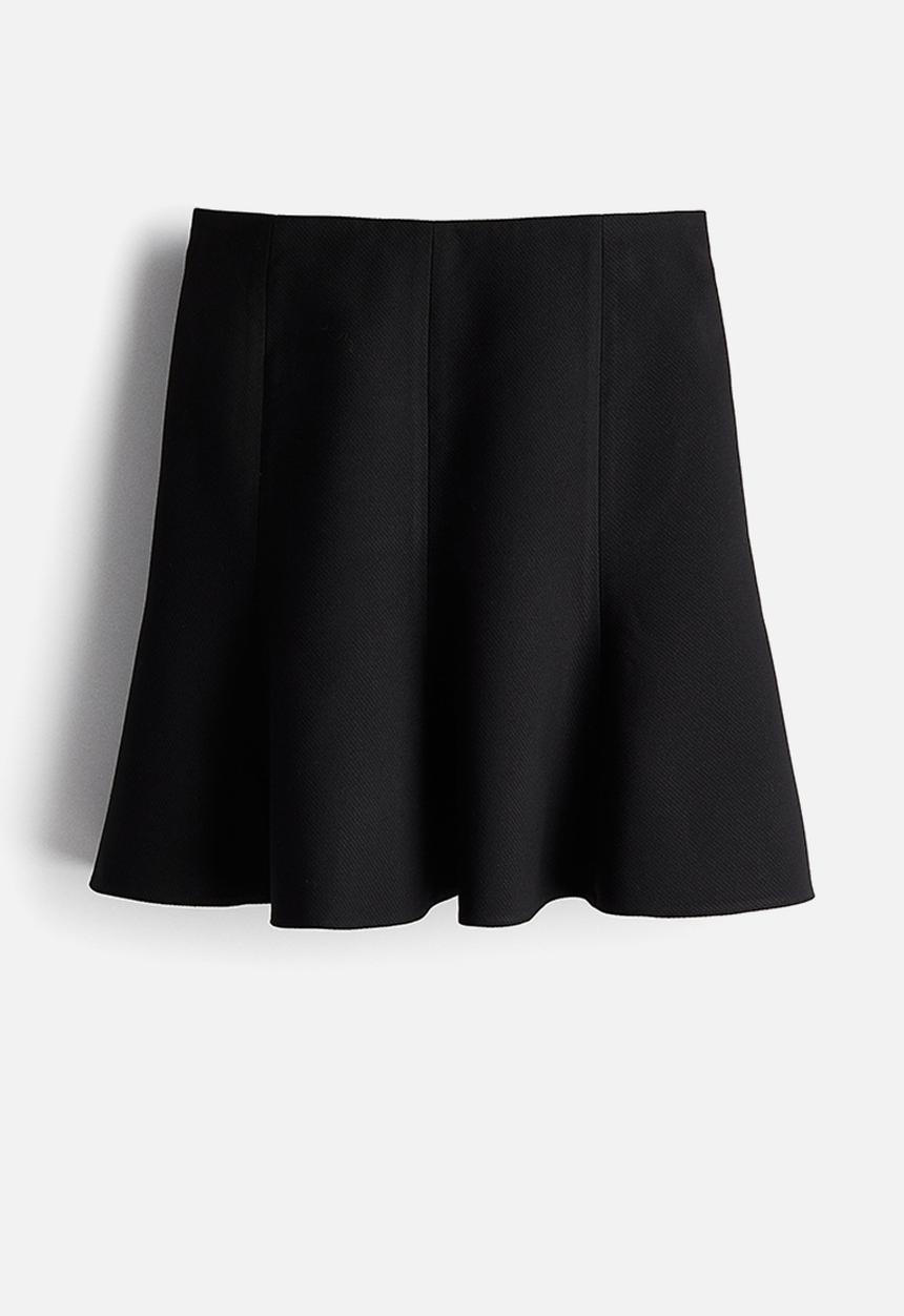H&M - Flared-hem skirt - black