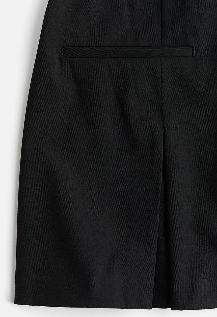 H&M - Collared zip-front dress - black