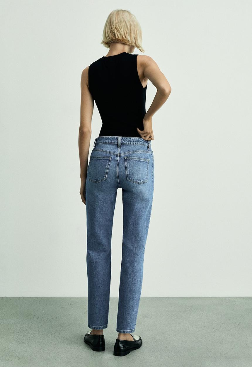 MANGO - Jeans newmom - open blue