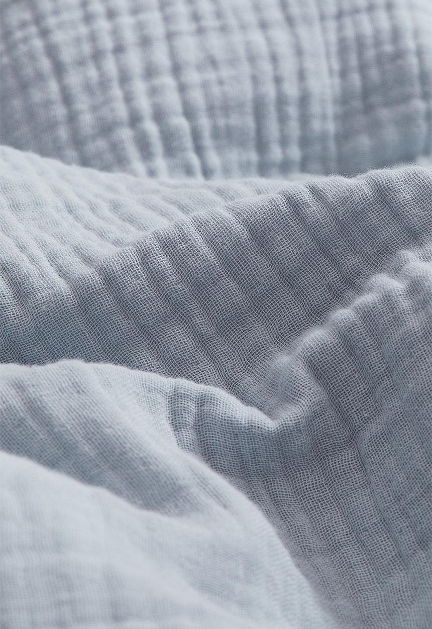 H&M - Muslin double/king duvet cover set - light dusty blue