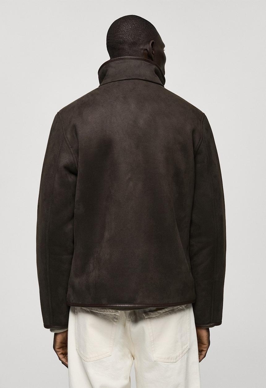 MANGO - Viggo  Reversible Sheepskin Jacket- dark brown