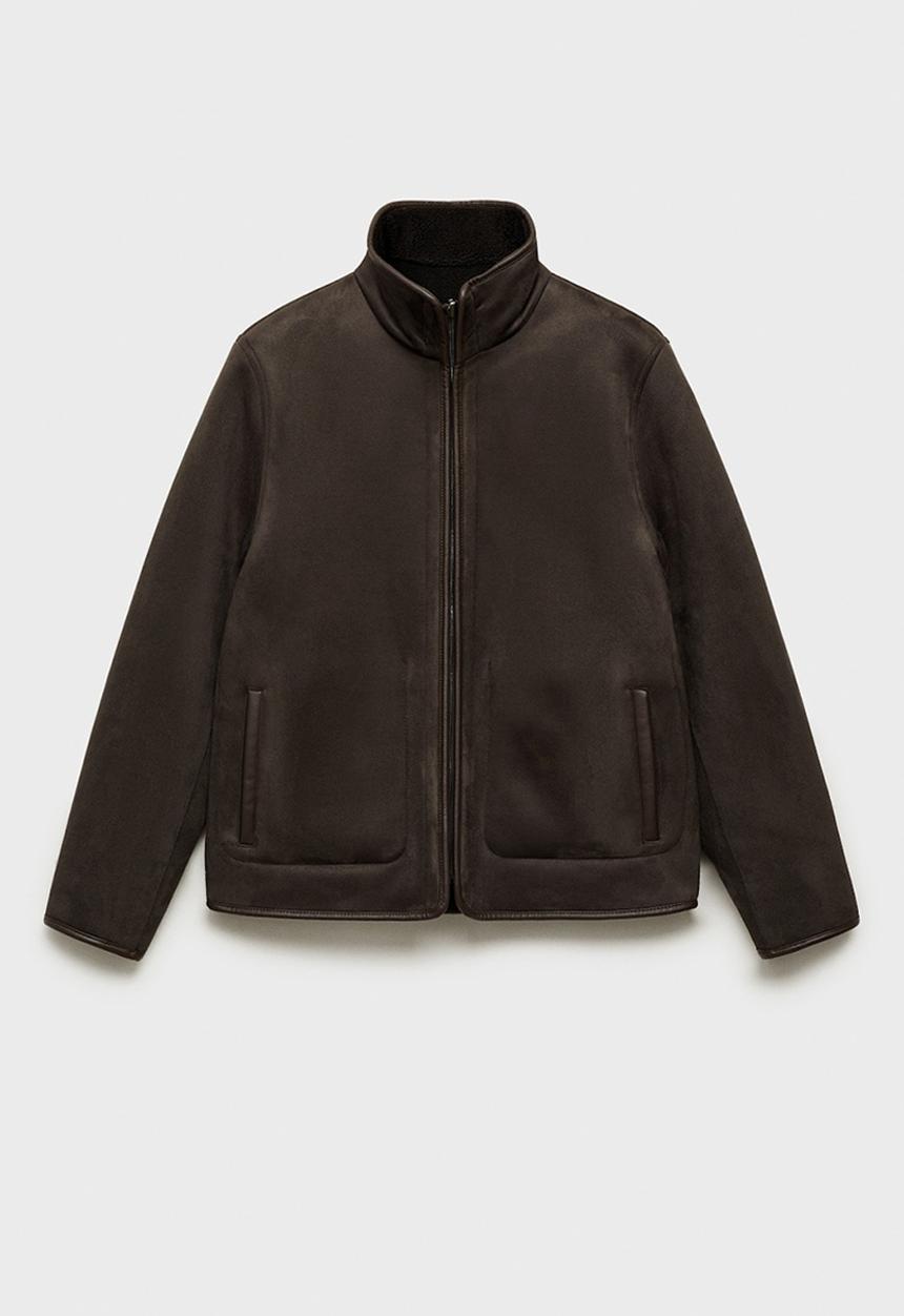 MANGO - Viggo  Reversible Sheepskin Jacket- dark brown